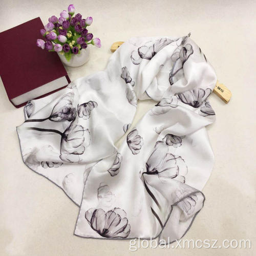 Mulberry Silk Scarf Floral Satin Silk Popular Scarves Women Factory